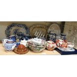 Quantity of blue and white and oriental ceramics
