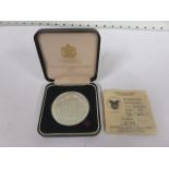 Commemorative limited edition Transport General Workers' Union 1889-1989 medallion, with certificate