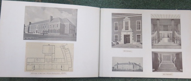 Photograph album containing nearly sixty pages of photographs and architectural plans of the work - Image 46 of 60