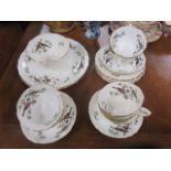 Part tea service decorated with birds