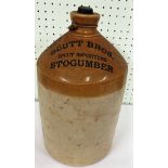 Stoneware cider flagon for, Scutt Brothers, Stogumber