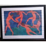 After Henri Matisse print titled, Le Danse II, 59cm x 79cm, framed