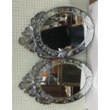 Pair of Venetian style mirrors