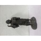 Spelter figure of a gentleman with a frog at his feet, 42cm high