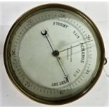 A brass nautical type barometer by Hudson and Son, Greenwich