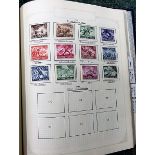 Stamp album of German interest containing stamps from 1872 to 1956, divided into date order, to