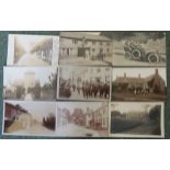 Collection of nine black and white postcards relating mainly to Nether Stowey in the County of