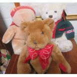 A Harrods Christmas Teddy Bear for 1997, another for 1988 and one for 2006