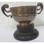 A Devon and Cornwall Home Guard silver plate trophy, inscribed to the Devon and Cornwall Transport