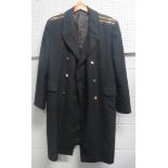 A genuine Russian Navy Officers overcoat badged to a Captain 2nd rank Provenance: The vendor was