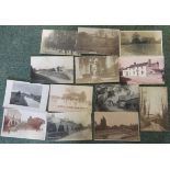 Collection of twelve black and white postcards of Thurloxton, Cannington, Chilton Polden,