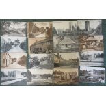 Fifteen black and white postcards depicting the village of Goathurst in the County of Somerset