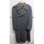 An RAF overcoat to a Squadron Leader, brass Queens buttons. Condition: With service wear