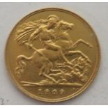 George V half sovereign, dated for 1912