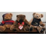 A Harrods Christmas Teddy Bear for 2004, another for 2000 and one for 1992