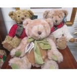 A Harrods Christmas Teddy Bear for 1995, another for 2005 and one for 2002