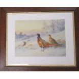 After Archibald Thorburn, a limited edition print no 407/500, of four grouse in snow, 37.5cm x 47cm