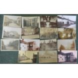 Collection of twelve black and white postcards relating to Othery in the County of Somerset