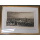 Charles Bird - signed etching titled The City of Churches from St Michael's, framed, 30cm x 51cm