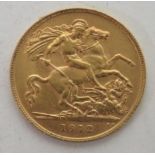 Victoria half sovereign dated 1864, with shield back