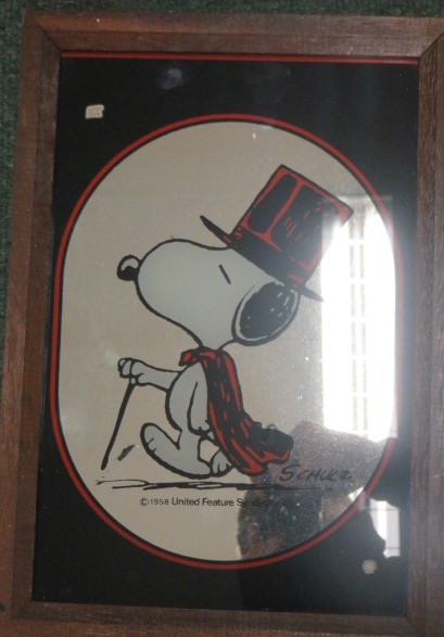 Snoopy mirror, 30cm x 19cm