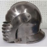 15th century Milanese style sallet, with leather lining and moveable visor Part of a collection of
