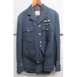 An RAF No 1 dress warrant officers tunic named to Lewis No 206746 5' 10 x 39.5/33.5', badged