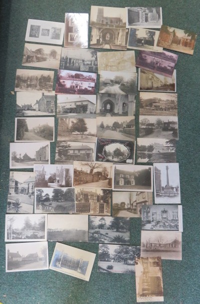 Forty-three black and white postcards depicting the village of Spaxton in the County of Somerset