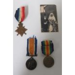 1914-15 star to 13661 PTE C A Jones LIVERPOOL RGT, together with World War I medal and victory medal