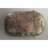 Hallmarked silver vesta case with engraved decoration, 0.35ozt