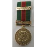 Association of Chief Ambulance Officers Service Medal with bar and chest ribbon named to Melluish,