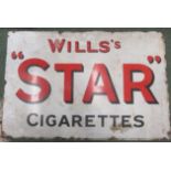 Wills's Star Cigarette enamel sign