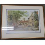 After Sturgeon, a signed limited edition print no. 752/850 of a street scene in possibkle Devon or