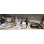 Quantity of decorative ceramics together with three pictures