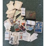 Cased set of loose cigarette cards, together with some boxed to include Kensitas