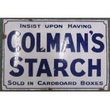 Colman's Starch Enamel sign