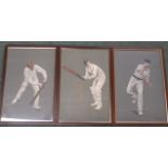 Three cricket prints