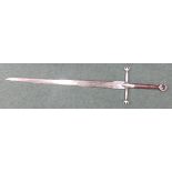 A massive 16th Century Scottish two handed Claymore type sword. Reproduction for display only