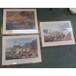 After Denis Dighton (1782-1827), three framed limited edition framed prints of the Battle of