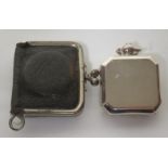 Silver sovereign case, hallmarked for Birmingham, 1912, together with another sovereign case in