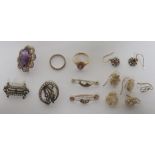 A collection of Victorian, and later, seed pearl jewellery to include a hallmarked 18ct gold seed