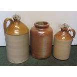 Price, Bristol cider jar, together with another cider storage jar, un-named, and a earthware storage