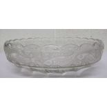 20th century clear glass bowl, with fish decoration to the rim, 29cm diameter