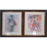 After Tabitha Salmon, two framed untitled prints