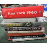 Collection of nine books of architecture interest relating to London and New York