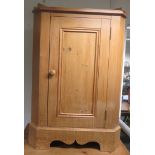 Pine floor standing corner cabinet, 96cm x 64cm