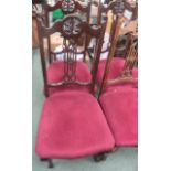 Set of four dining chairs