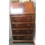 Modern reproduction veneered bureau