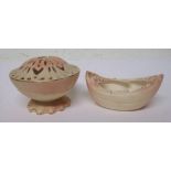 Locke and Co, Royal Worcester bowl with pierced top, 8cm high, together with a Locke and Co, Royal