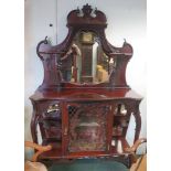 Edwardian parlour cabinet with raised gallery back